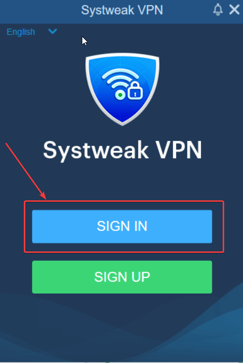 signin with systweak vpn