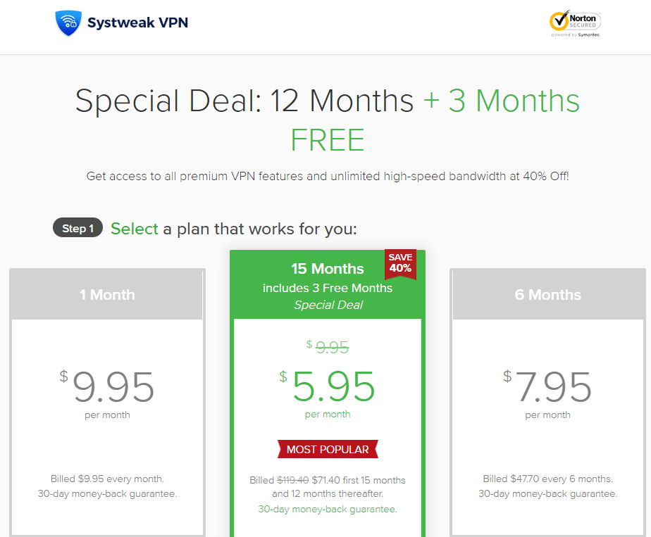 systweak vpn pricing