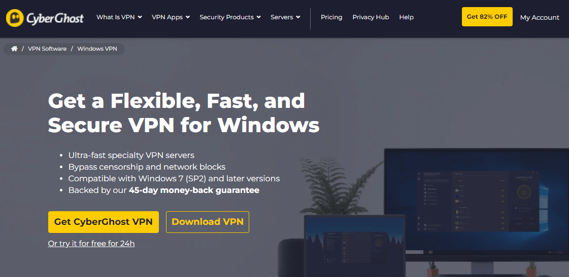 CyberGhost-free-trial-on-Windows