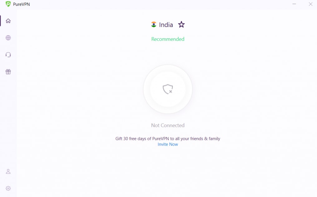 PureVPN’s interface