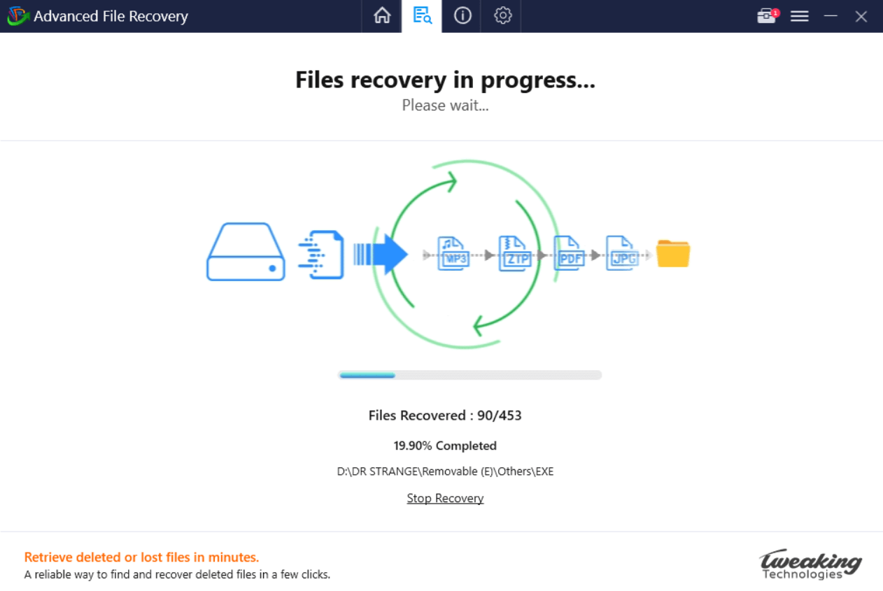 Advanced File Recovery speed