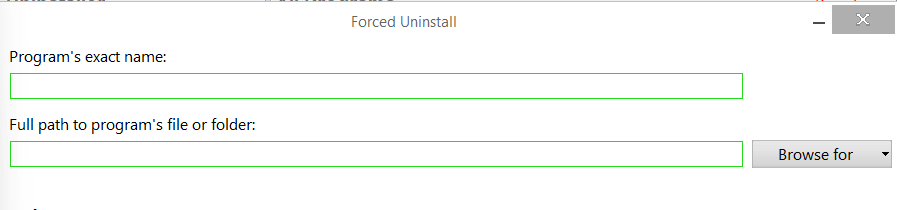 Forced Uninstall Feature