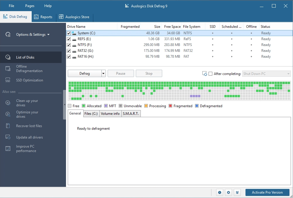 Auslogics Disk Defrag