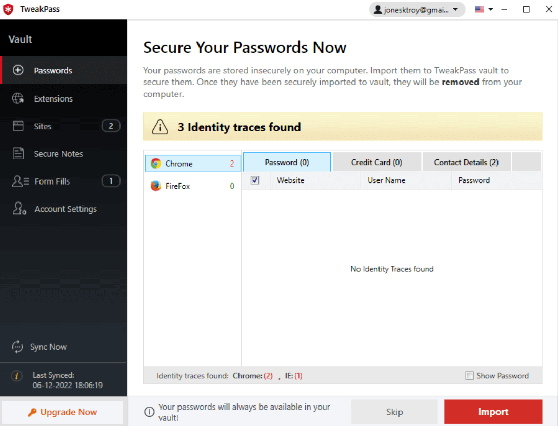 TweakPass Password Manager Interface