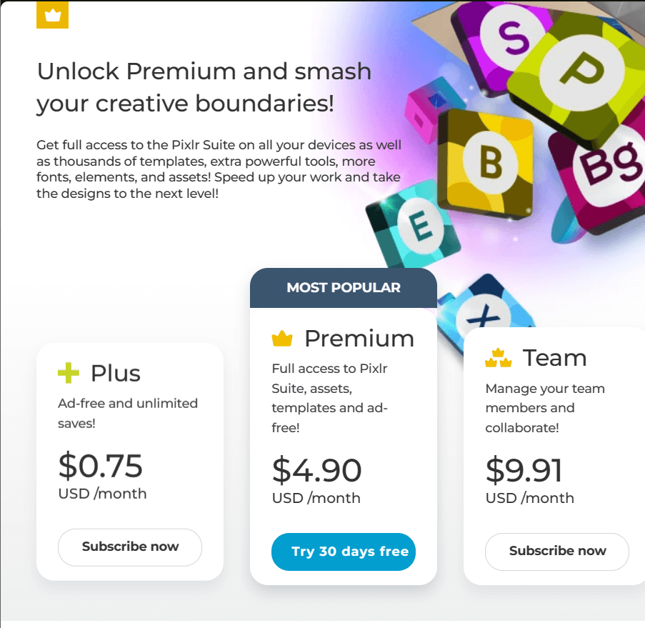pixlr editor review pricing