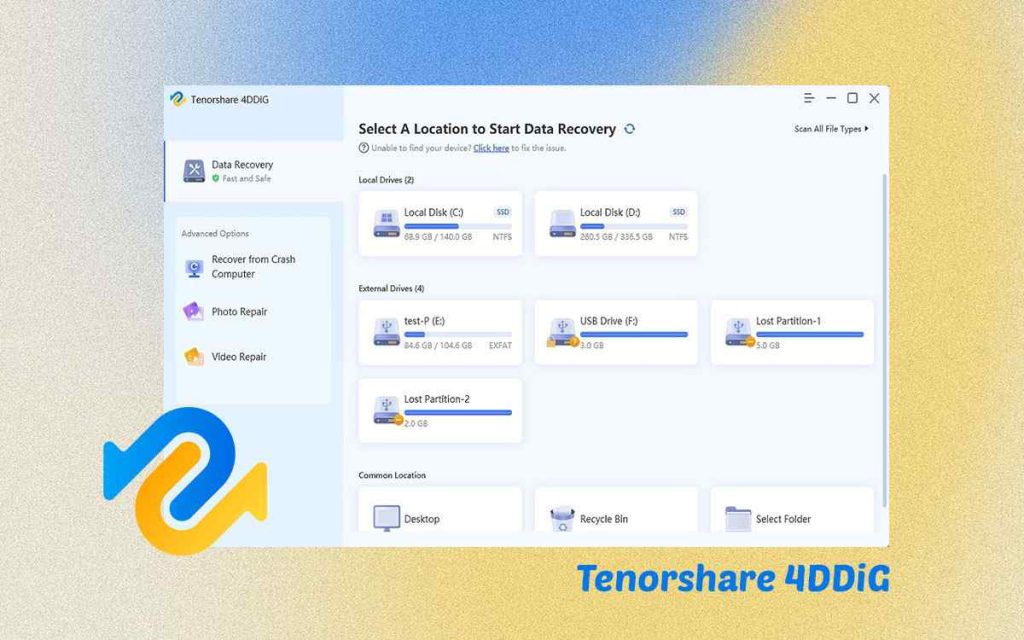 tenorshare 4ddig data recovery software