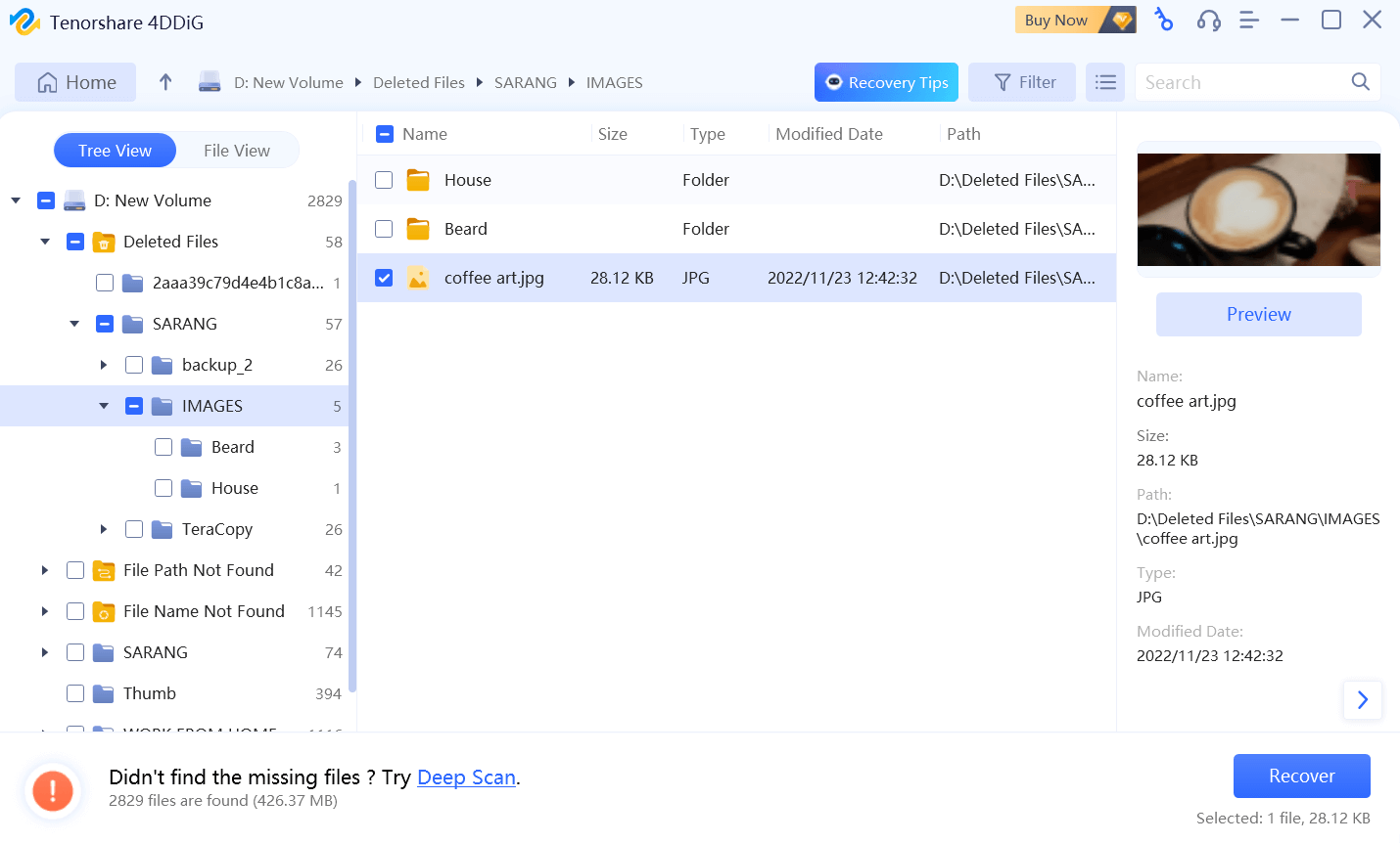 tenorshare 4ddig data recovery