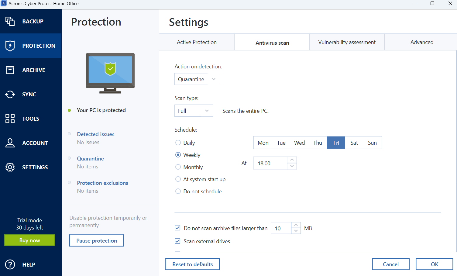 acronis cyber protect home