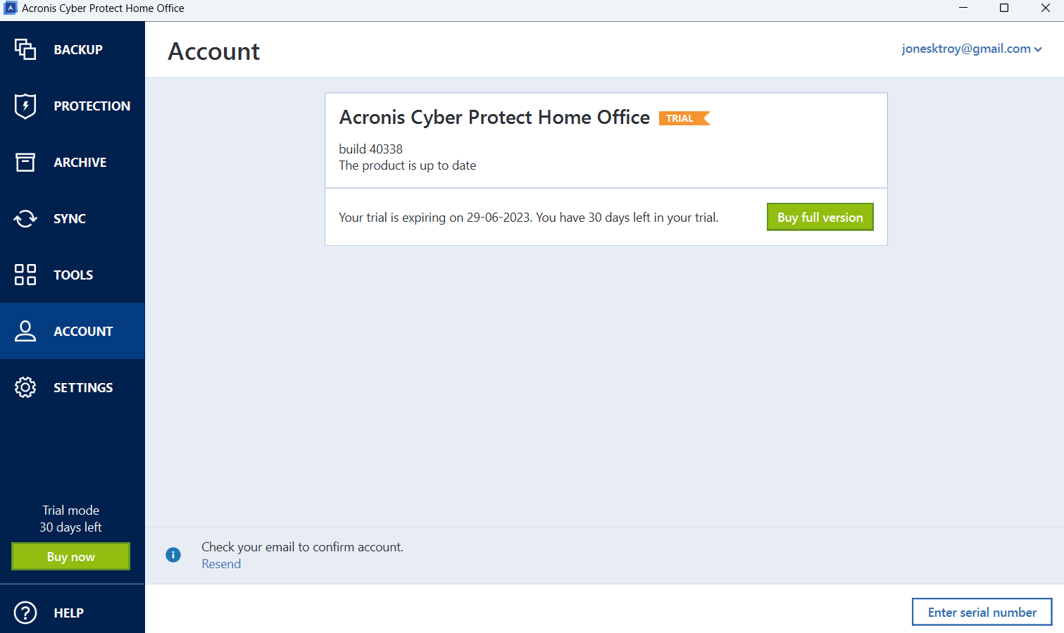 acronis cyber protect home