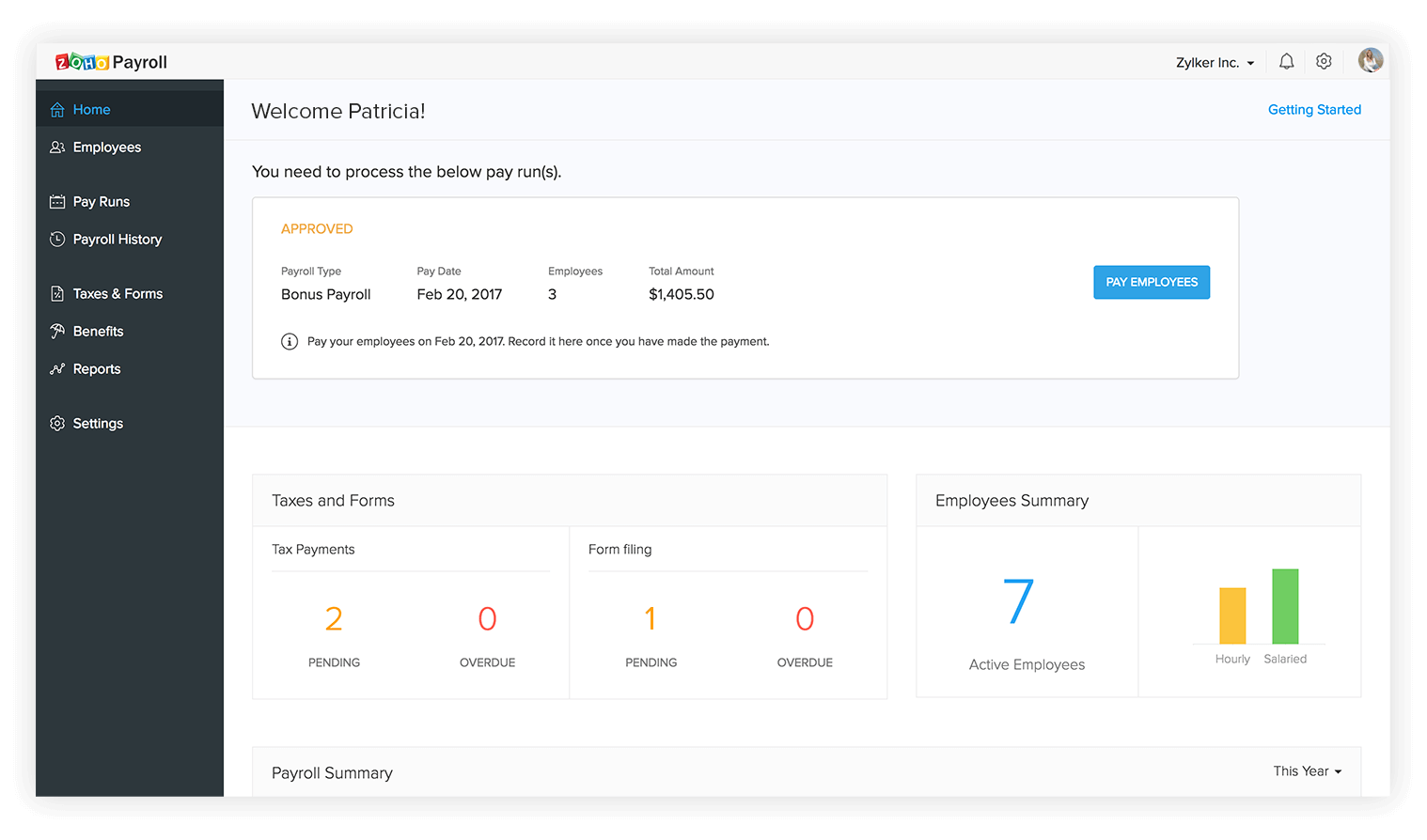 Zoho Payroll