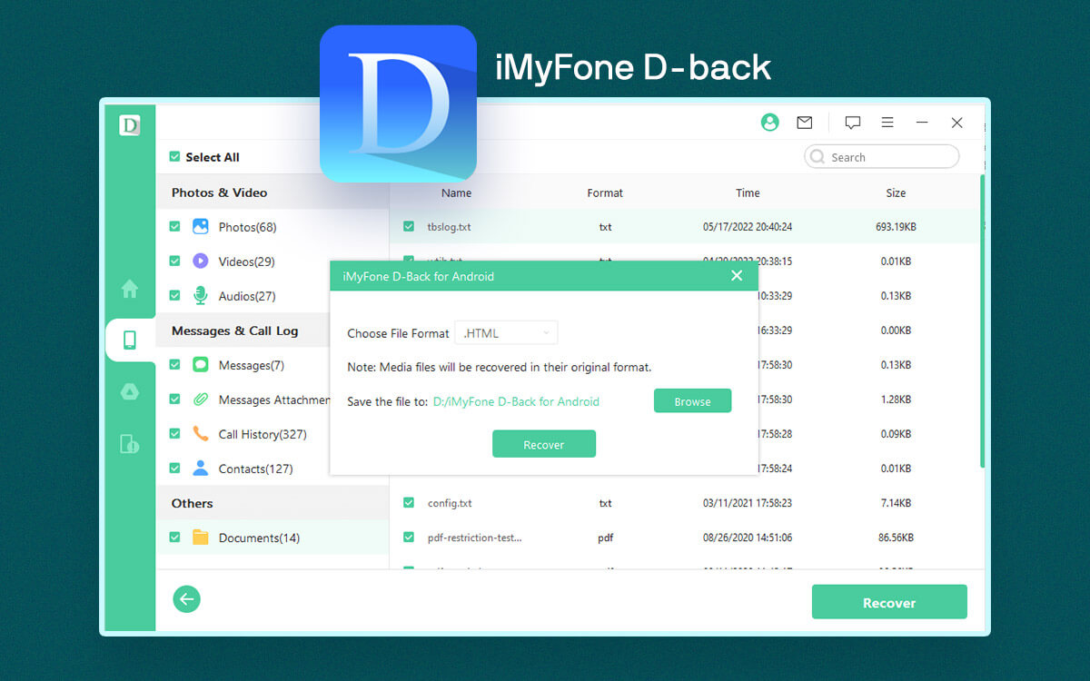 iMyFone D-Back android download