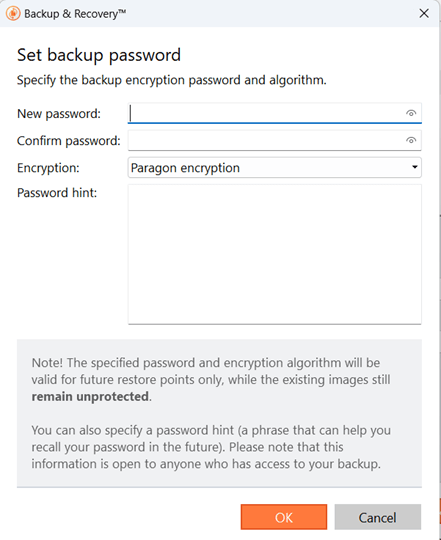 paragon backup & recovery