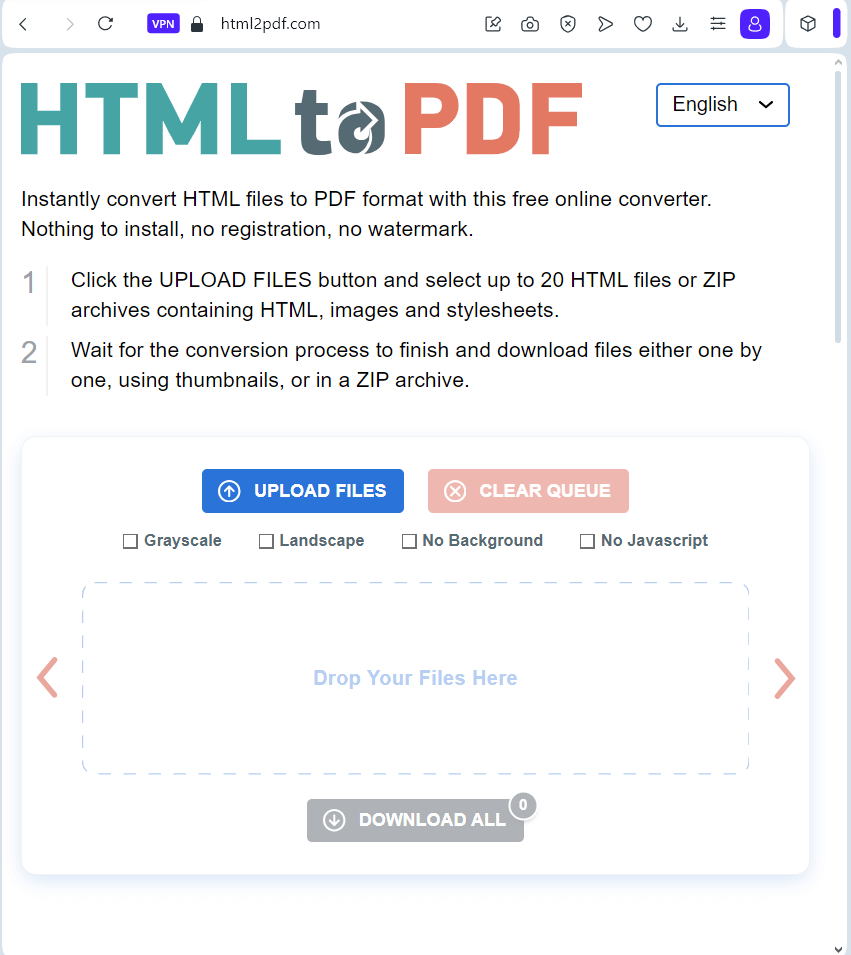 transform pdf to html